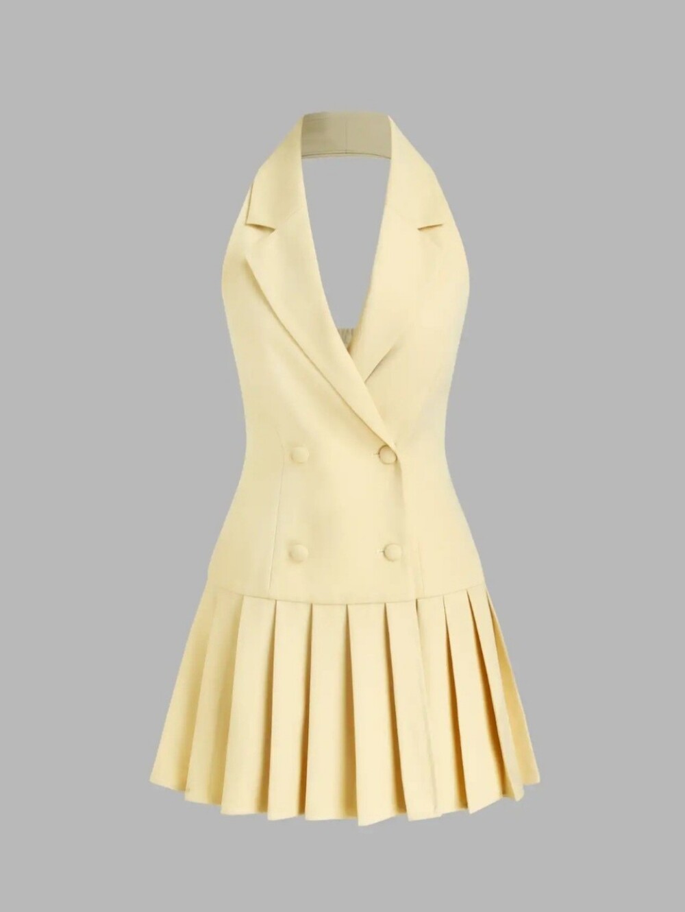 Cider Halter Double Breasted Mini Dress